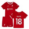 Original Trikotsatz Liverpool 2023-24 Gakpo 18 Heimtrikot Für Kinder